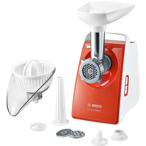 Bosch CompactPower Meat Mincer, 1600 Watt, White \ Red - MFW3630I