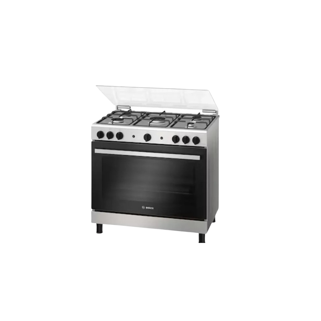 Bosch Gas Cooker, 5 Burners, 90 cm, Stainless Steel (HGV1F8Y52S)