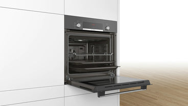 Bosch Series 4 Built-In Electric Oven, 60 cm, 66 Liter, Stainless Steel - HBF514BH1T