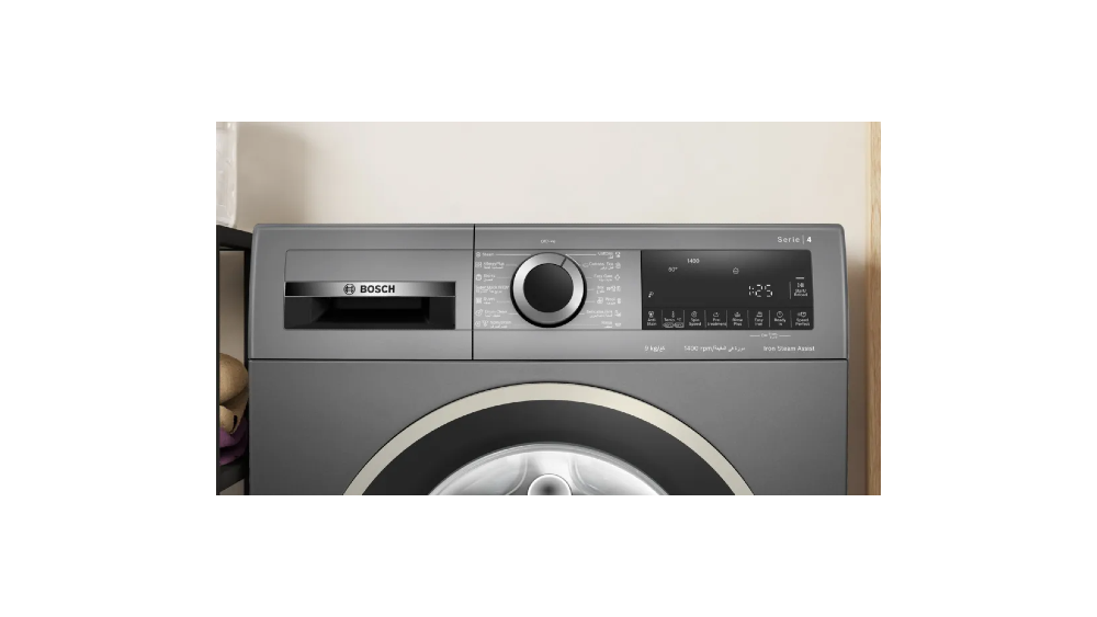 Bosch Series 4 Front Load Washing Machine 9KG, Full Automatic, Silver – WGA244ZREG xprs 0