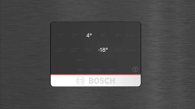 Bosch Series 4 free-standing fridge-freezer with freezer at bottom 193 x 70 cm Black stainless steel - Net Capacity 505 liter, KGN56CX30U (touch control)