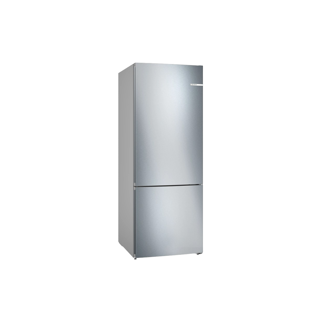 Bosch, Series 4, free-standing fridge-freezer with freezer at bottom, 483 litres, 186 x 70cm, Brushed steel anti-fingerprint, KGN55VI2E9