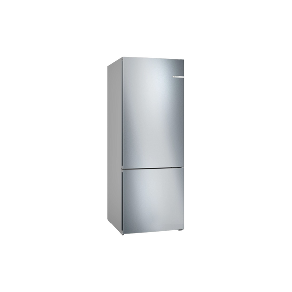 Bosch, Series 4, free-standing fridge-freezer with freezer at bottom, 483 litres, 186 x 70cm, Brushed steel anti-fingerprint, KGN55VI2E9