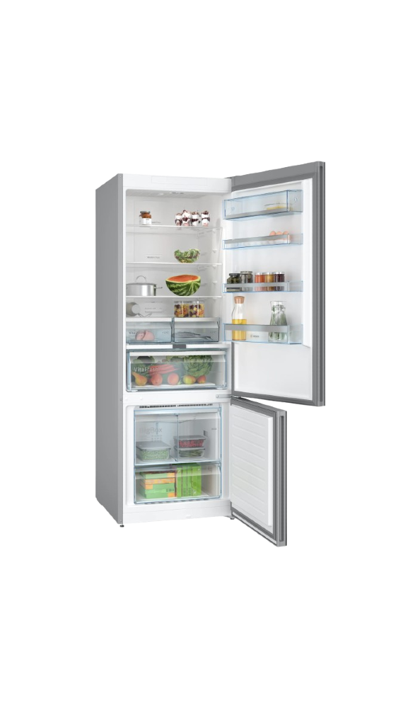Bosch Series 6 Bottom Freezer Refrigerator, 508 Liters, No Forst, Black - KGN56LB3E9 xprs