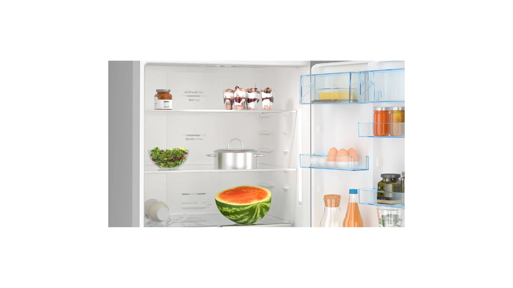 Bosch Series 6 Digital No Frost Refrigerator, 526 Liter, Stainless Steel - KGN76CI3E8 xprs 2