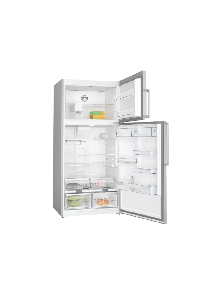 Bosch Series 6, free-standing fridge-freezer with freezer at top, 186 x 86 cm, inox-easy clean KDN86AI3E9 xprs