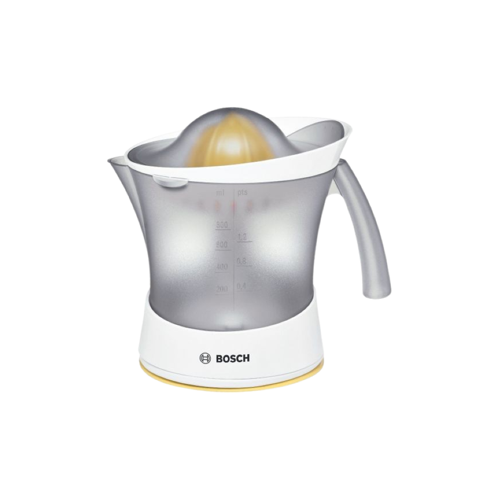 Bosch Vita Press Electric Citrus Juicer, 25 Watt, 800 ml, White - MCP3500N