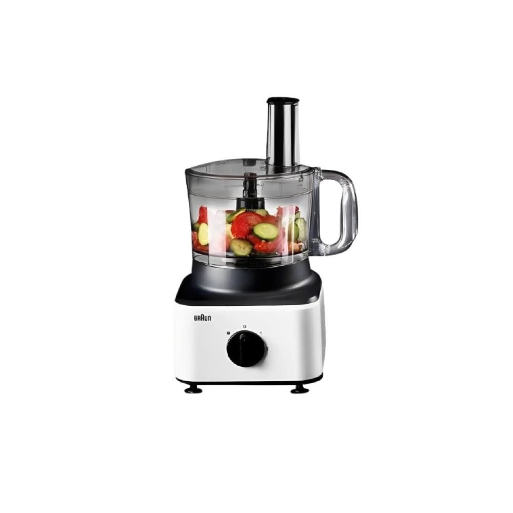 Braun Food Processor, 750 Watt, 2.1 Liter, White Black - FP 0132 xprs