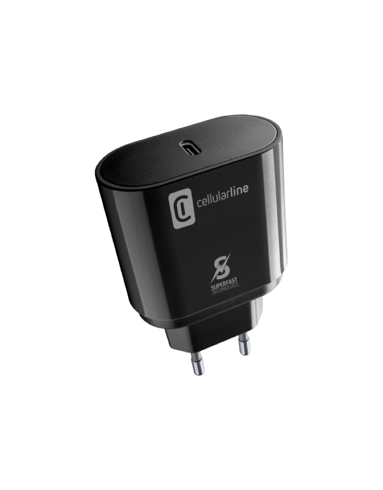 Cellularline 25W USB-C Charger with Cable - Black xprs 