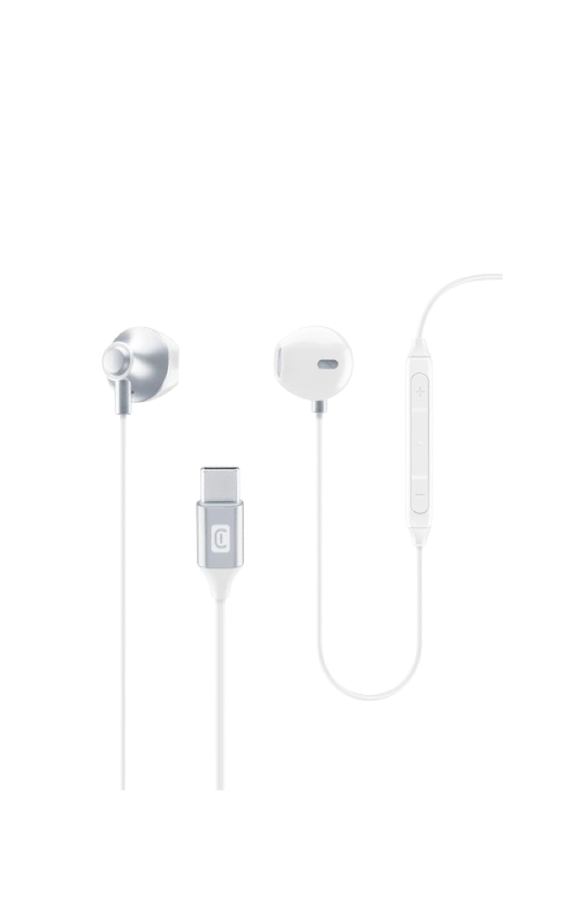 Cellularline ORBIT Wired Earphones USB-C - White