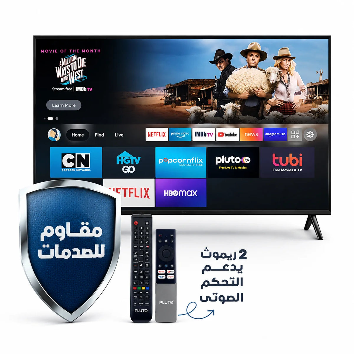Pluto 98" LED 4K Frameless Smart Android TV - Shatterproof - KUD98AG-DK8