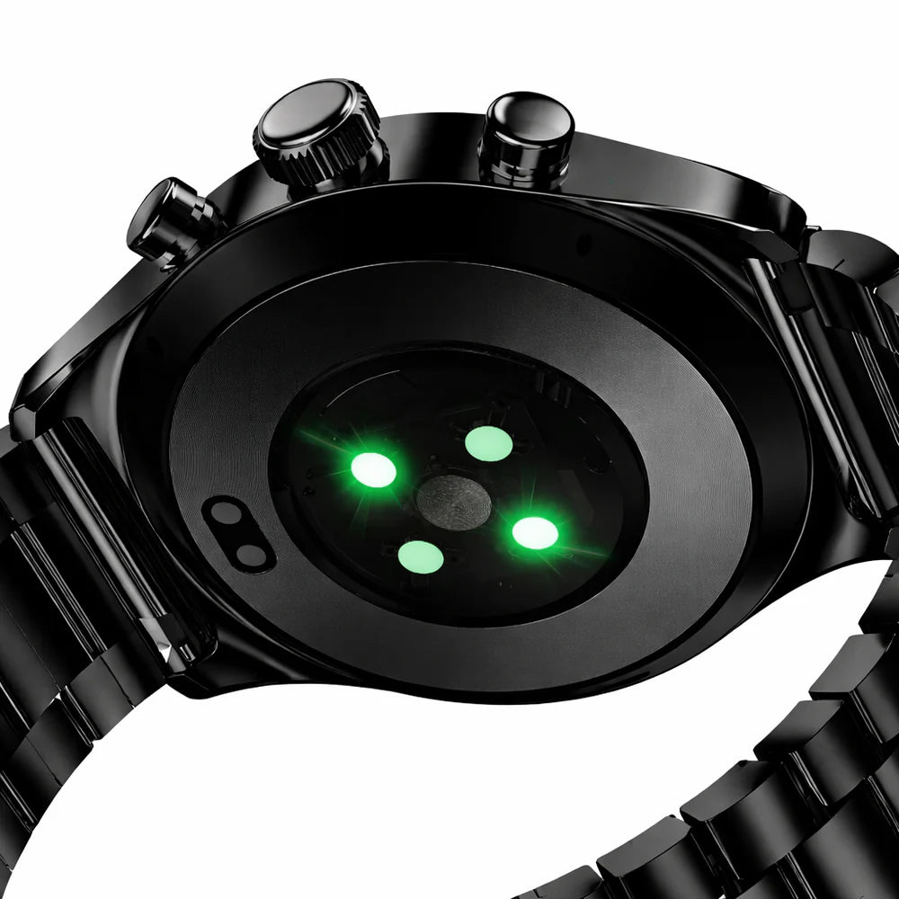 Recci RA43 Smartwatch – 1.32” AMOLED Stainless Steel Round Display