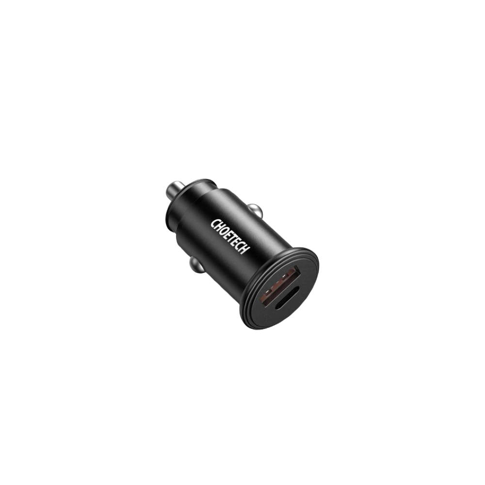 Choetech PD+QC30W Fast Car Charger - Black