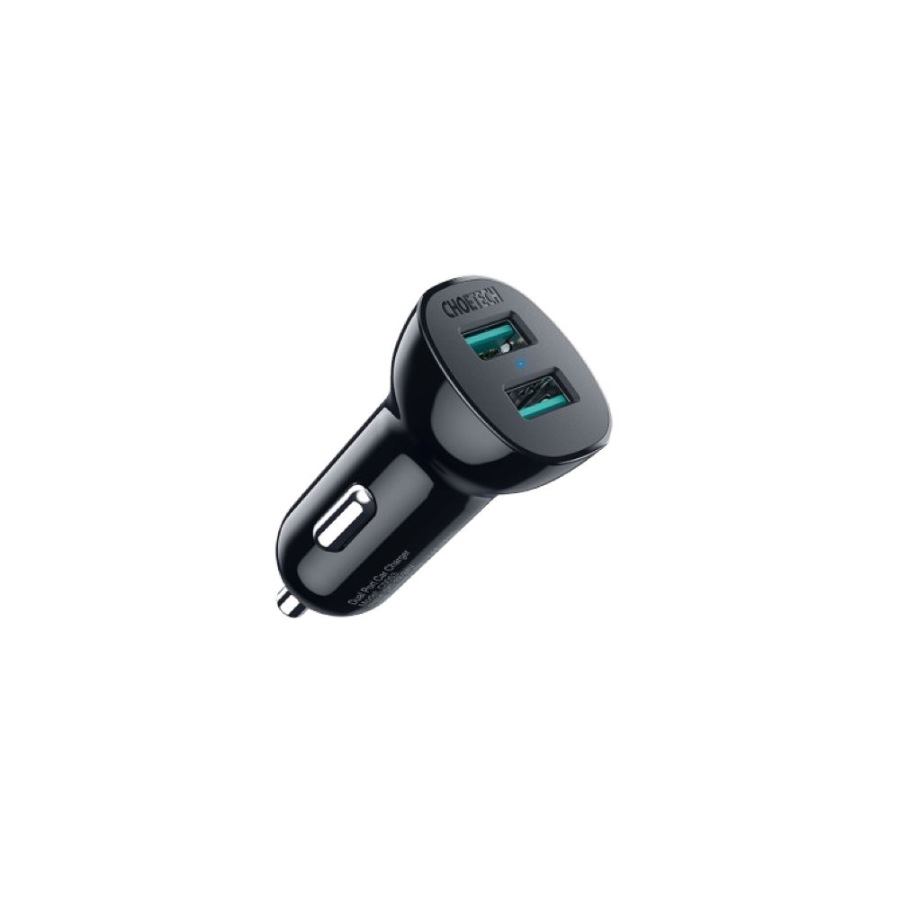 Choetech QC3.0 Dual Port 36W Car Charger - Black