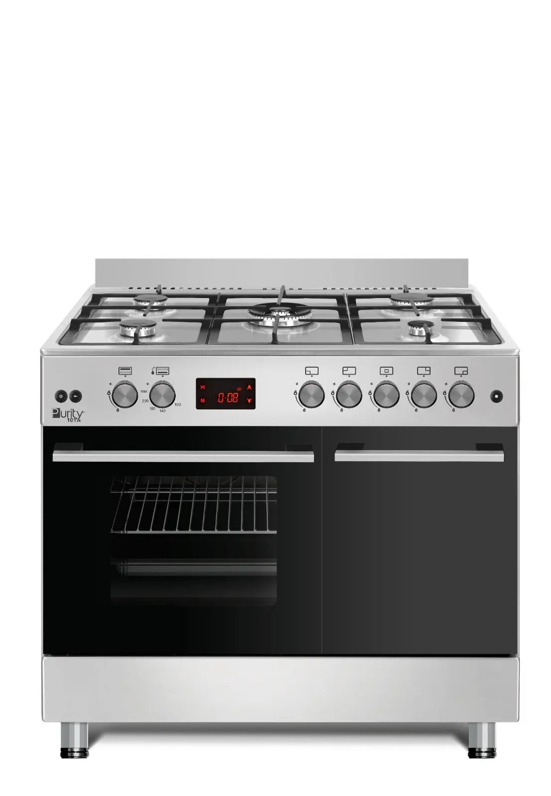 Purity Free Standing Gas Cooker 90CM 5 Burners Cast Iron - FRGG9060 X