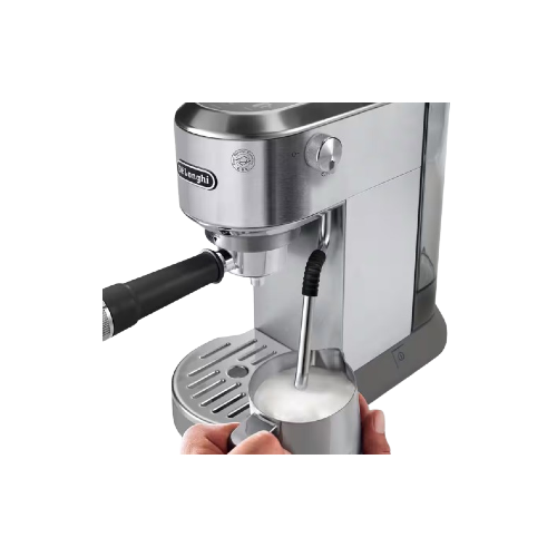 De'Longhi Dedica Duo EC890.M, Barista Coffee Machine with Pump, Espresso and Cold Brew, Manual Coffee Machine with LatteArt Steam Rod, 15 cm Wide, 2 Espresso, Touch Screen, Cup up to 13 cm, Metal xprs 1