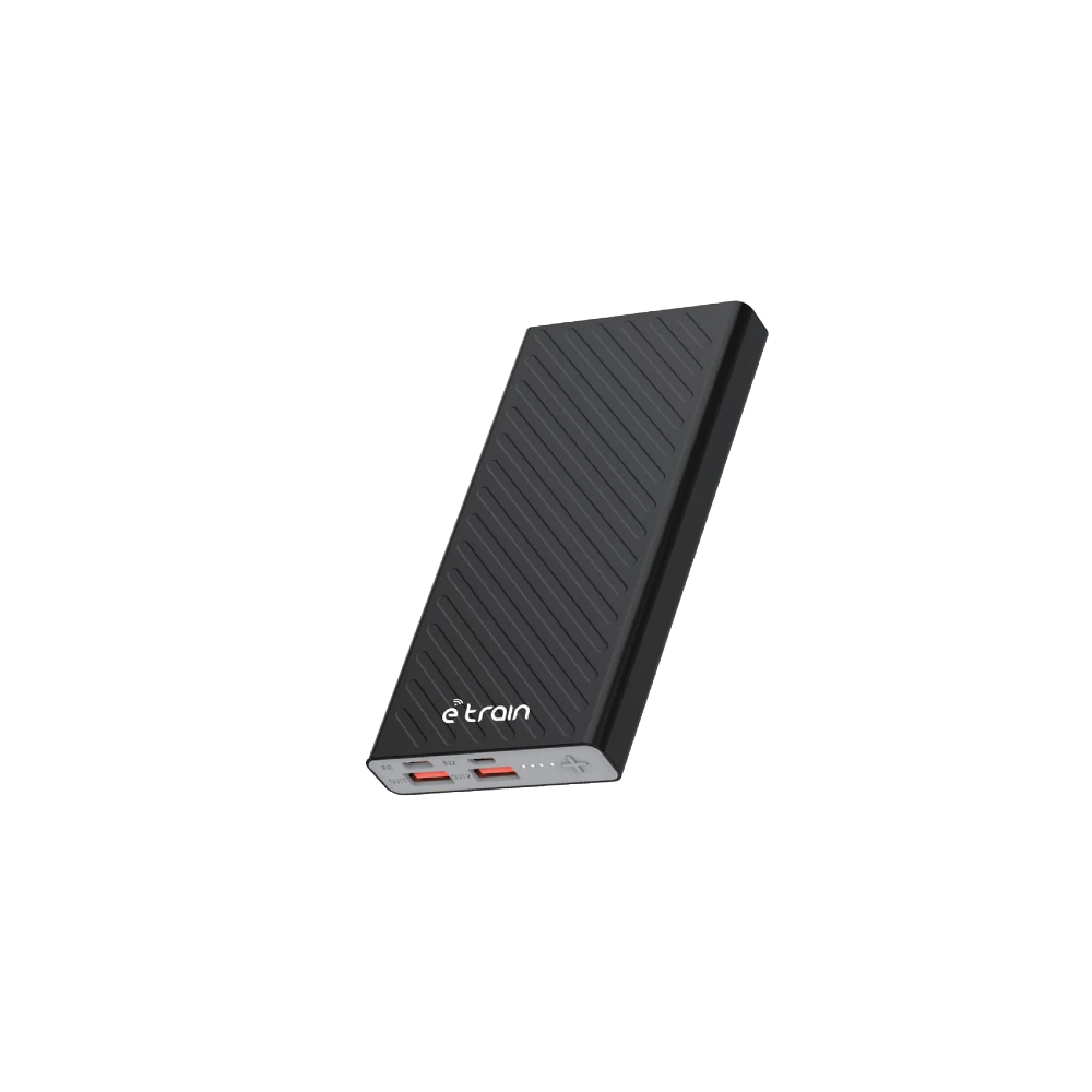 E-train Power Bank 10,000 Mah, Dual Input & Output Total power 10.5W - Black