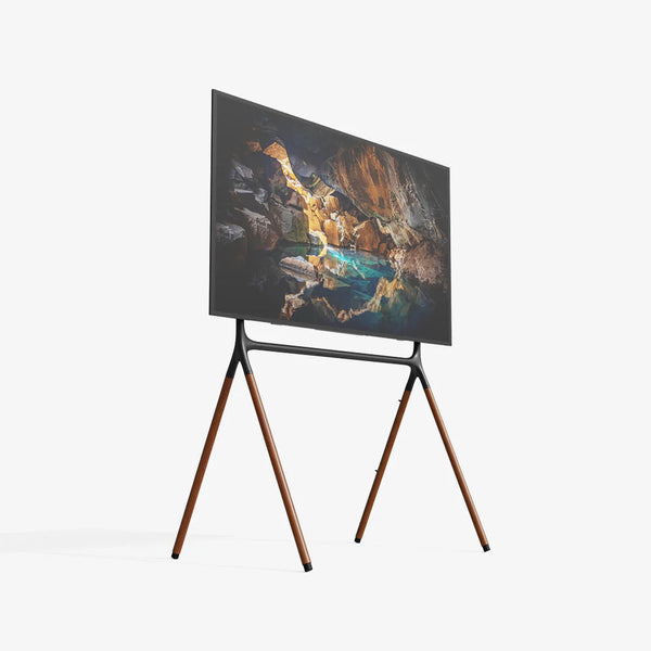 <tc>حامل أرضي لتلفزيون ستوديو رباعي الأرجل قابل لتعديل الارتفاع (من 49″ إلى 70″)</tc>