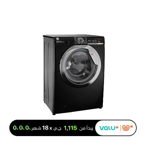 HOOVER Washing Machine Fully Automatic 8 Kg, Black ( H3WS383TAC3B-ELA )