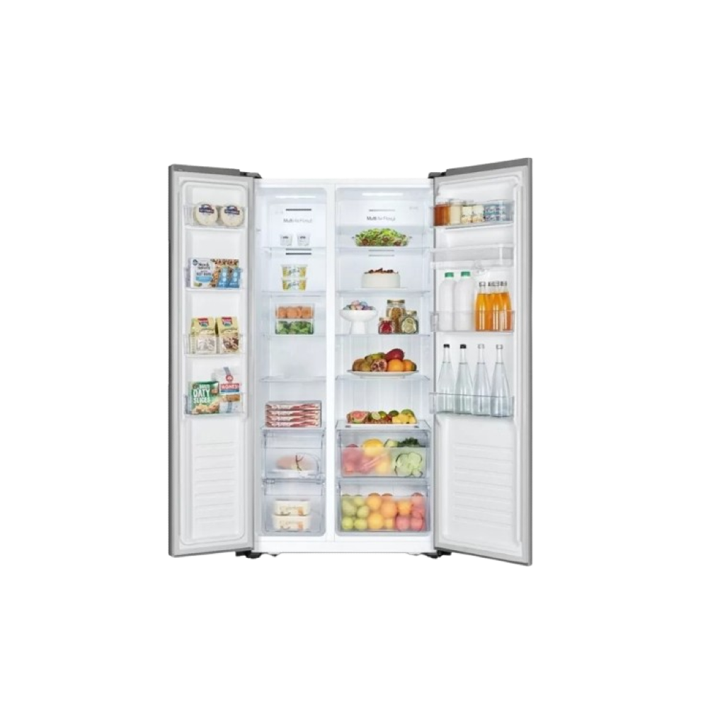 Hisense Side by Side Refrigerator – 519 Liters, Inverter, Touch Control, Stainless Steel – RS3N518NMIA1 xprs 1