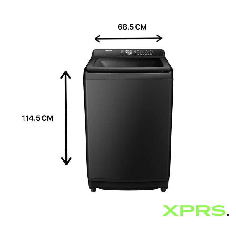 Hisense Top Loading Washing Machine 20KG, Full Automatic – WT5T2025DT dimensions