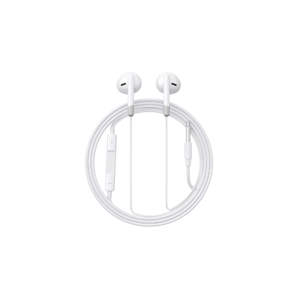 JOYROOM JR-EW01 Wired Series Half In-Ear Wired Earphones - White