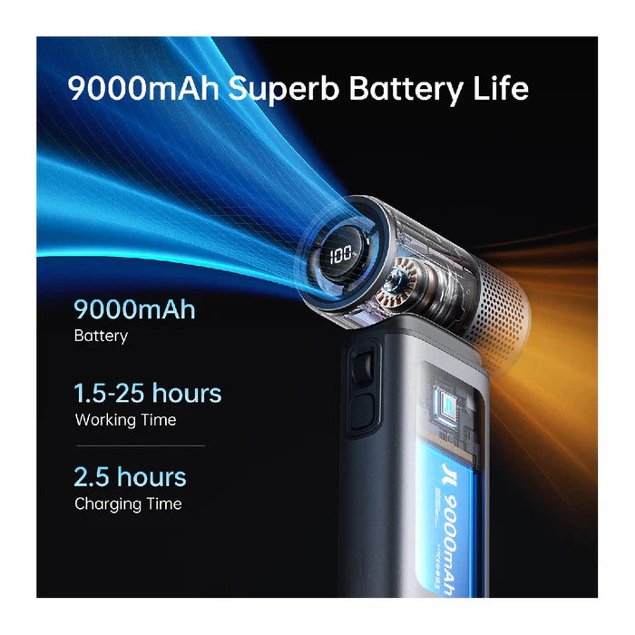 JisuLife Handheld Fan Ultra2, 9000mAh - Black