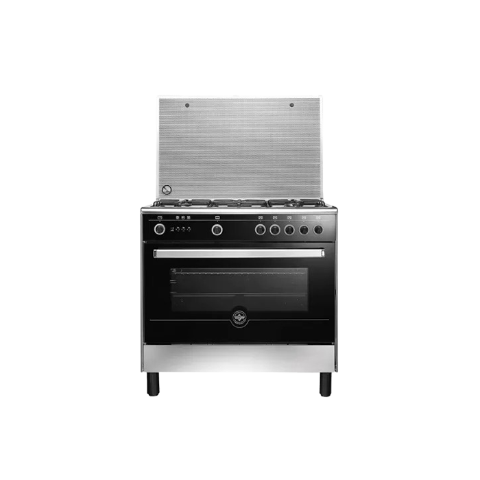 LA GERMANIA Cooker 90 x 60 - 5 Gas Burners, Stainless/Black (9M10GRB1X4AWW)