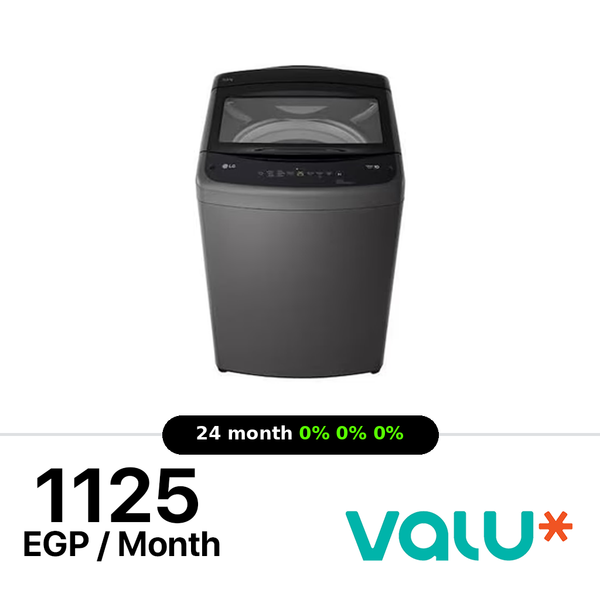 LG  Top Load washing – 15KG Smart Dianosis™ - Auto Restart -Smart Inverter Motor Soft Closing Door - Middle Black - T15V1NDHG2A