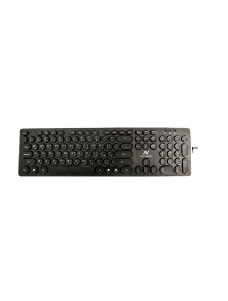 L'avvento 2.4G Wireless Keyboard, US Arabic layout, Injection, Black