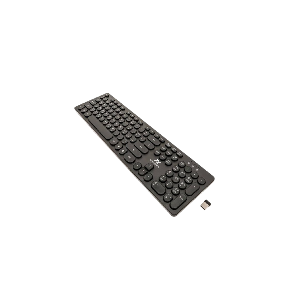 L'avvento 2.4G Wireless Keyboard, US Arabic layout, Injection, Black xprs