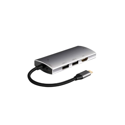 L'avvento Hub US016 Type-C 5in 1 - 2 USB 2.0 HDMI 4K RJ45 87W PD - Grey