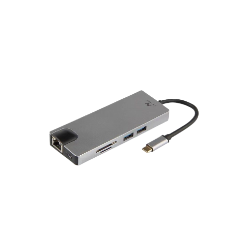 L'avvento Hub US017 Type-C 8in 1 - 2 USB 3.0 HDMI 4K VGA TF Card RJ45 87W PD