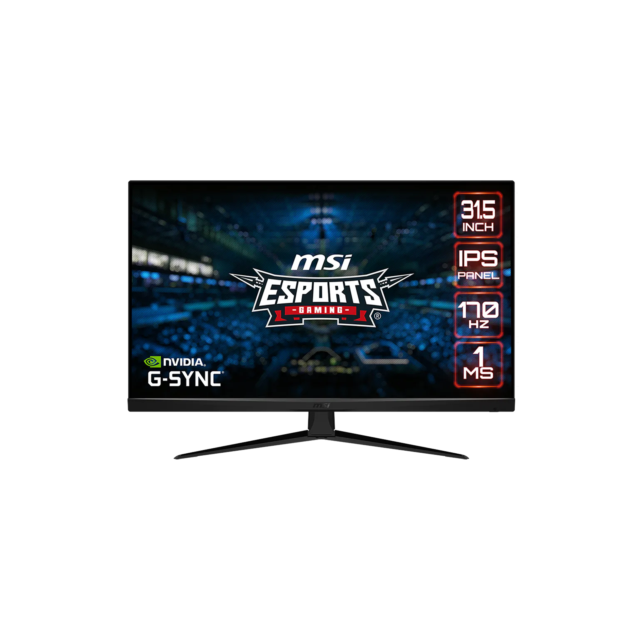 MSI G321Q 2K IPS Gaming Monitor - 32 Inch, 16:9 WQHD (2560 x 1440), IPS, 1ms, 170 Hz, HDR, G-Sync Compatible, DisplayPort, HDMI, Anti-Flicker, Less Blue light, Night Vision, Black
