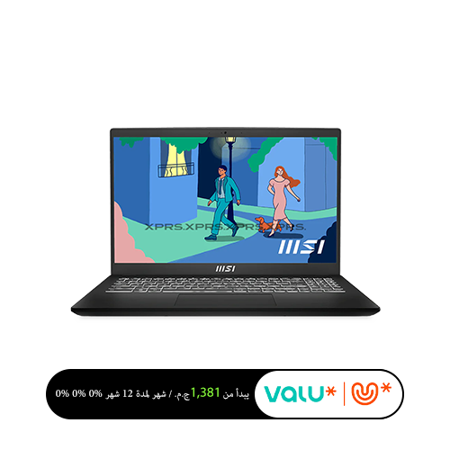 MSI Modern 14 C12MO intel core i3-1215U, Intel UHD Graphics 8GB, 256GB SSD Dos - Black