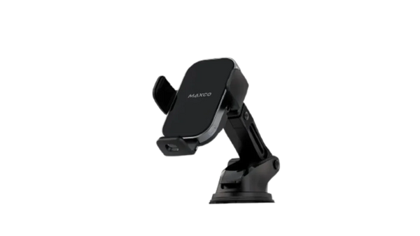 <tc>حامل سيارة Maxco MZ02 للشحن اللاسلكي 360 درجة 15 واط - أسود</tc>