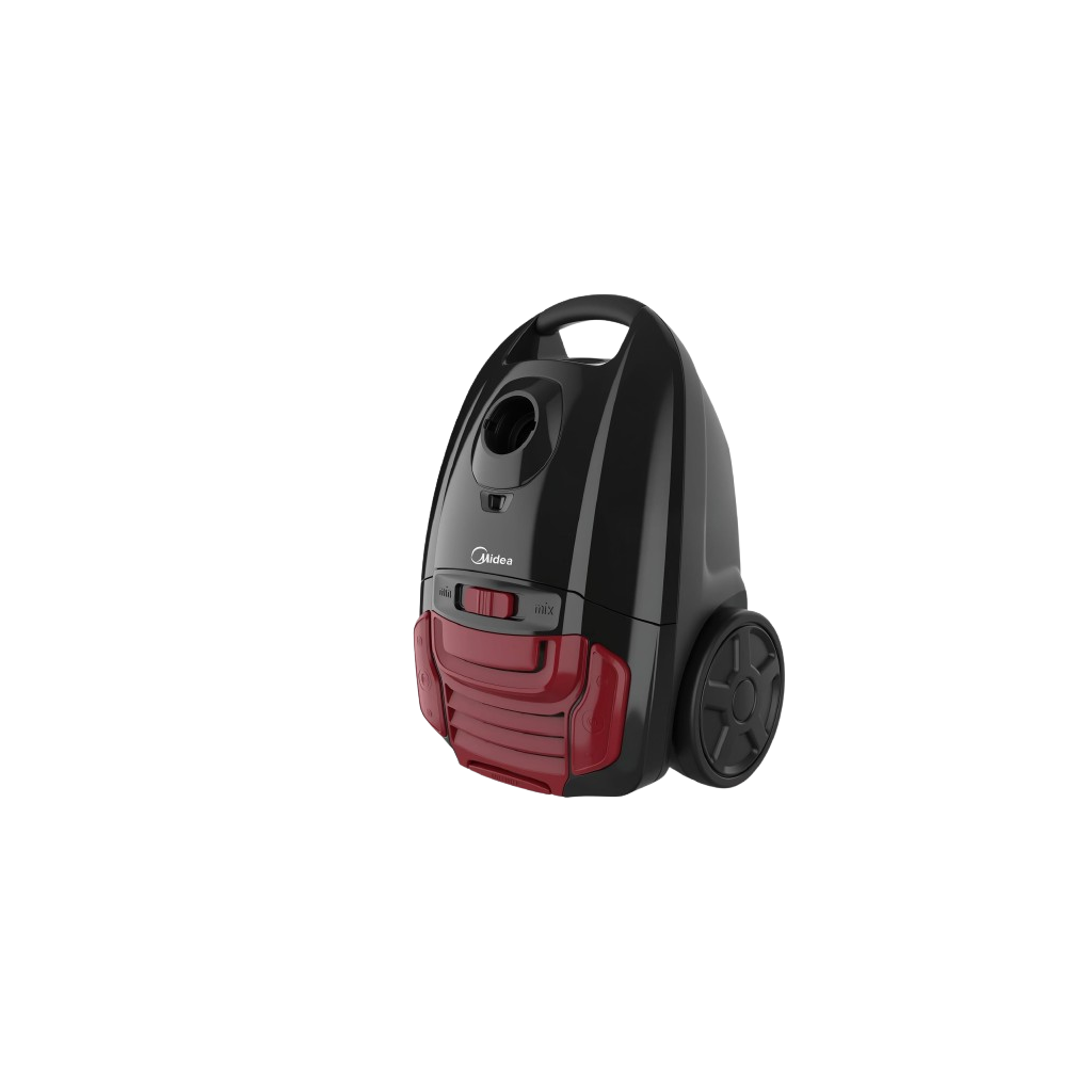 Midea Vacuum Cleaner 16A, Silence system, Large dust capacity, Dust full indicator, Variable power control, Outlet HEPA filter, 3 Liters, Black and Red