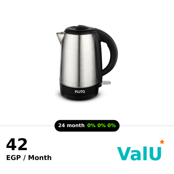 Pluto 1.7L Stainless Steel Electric Kettle – 2200W – Stainless - PL-KE1722-SS