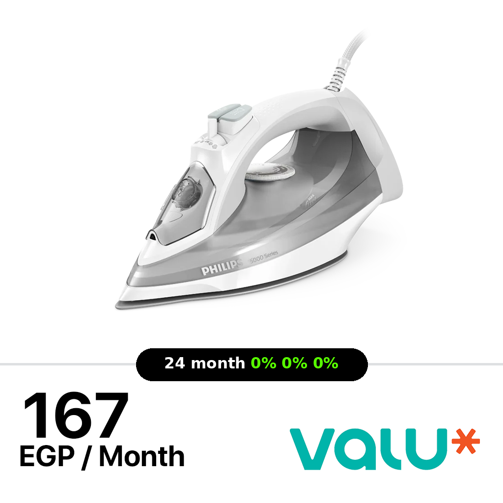 Philips Steam Iron, 2400 Watt, Grey - DST5010/10