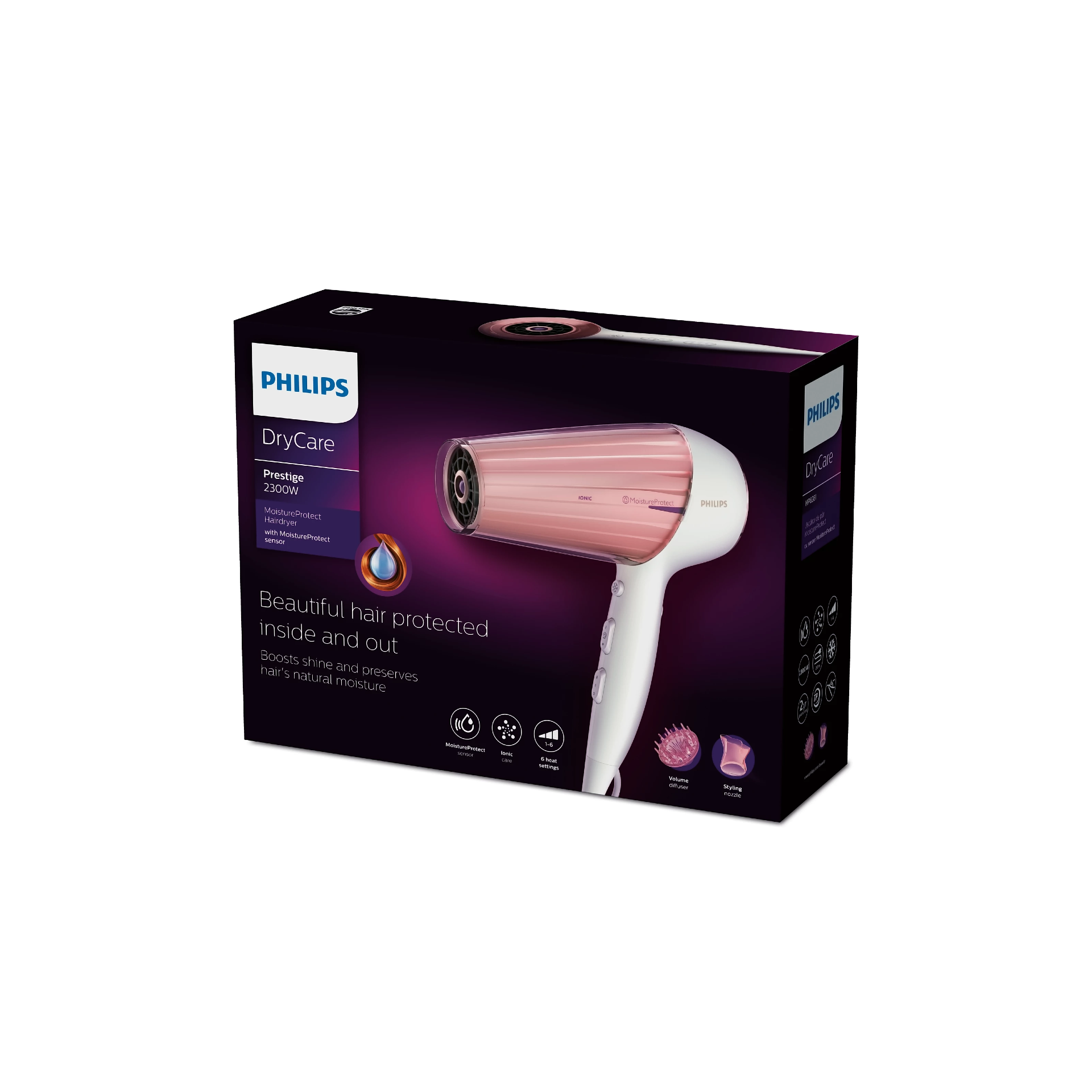 Philips DryCare Prestige 2300W - Pink\White - HP8281