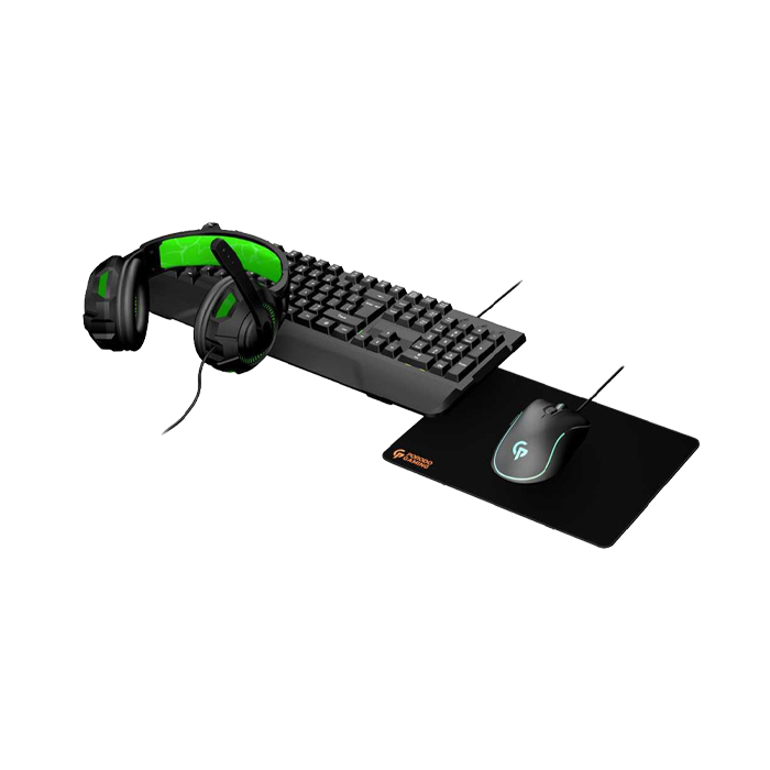 Porodo Gaming Set 4-in-1(Keyboard, Mousepad, Mouse, Headphone)