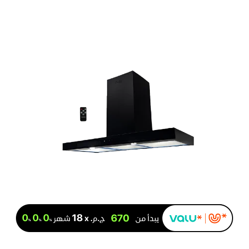 Purity T-Shape Hood 90 CM - 1000 M³/H Suction Power - Black - FLATO PRO PLUS 90 BL