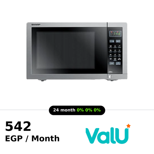 Sharp Microwave Grill 34 Liter 1000 Watt 9 Menus - Stainless - R-770AR(ST)
