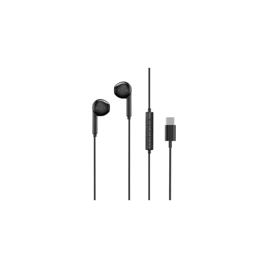 RAVPower Stereo Wired Earphones Type-C Plug - Black