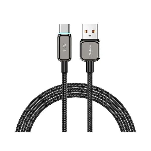 <tc>كابل عرض لمبة Recci 150 سم Type-C إلى USB 100W RS42C</tc>