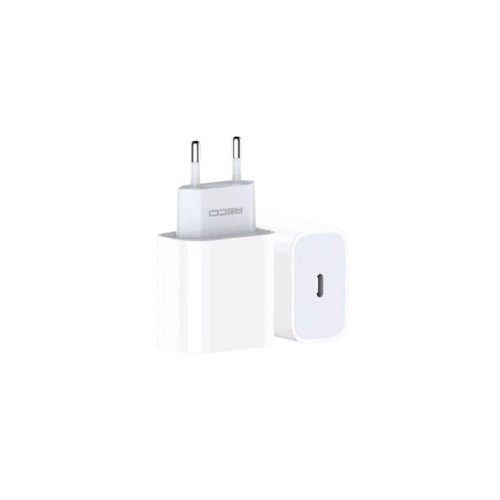شاحن ايفون ريكي RCT-P01E سريع PD 20W - أبيض
