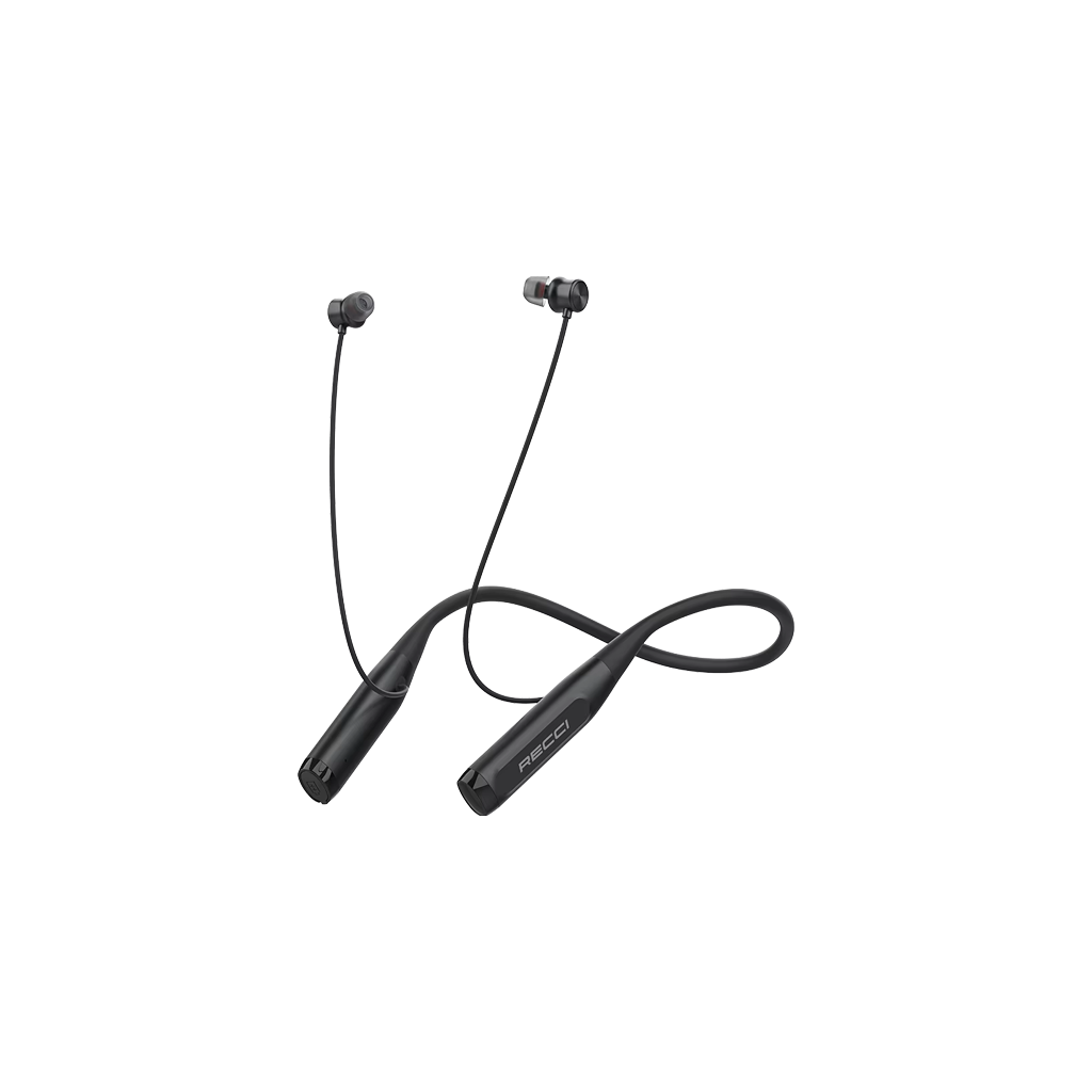 Recci REP-W65 WARRIOR Neck-Band Design Headset Sport - Black