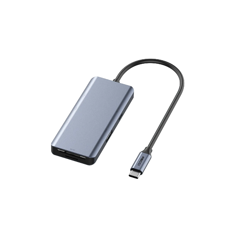 Recci RH07 7-in-1 Type-C HUB - Grey