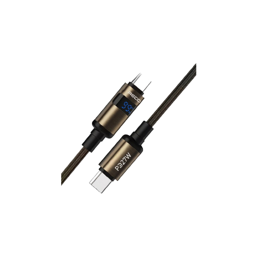 <tc>كابل Recci RS32CC USB-C إلى USB-C مع شاشة عرض للطاقة (PD 27W)</tc>