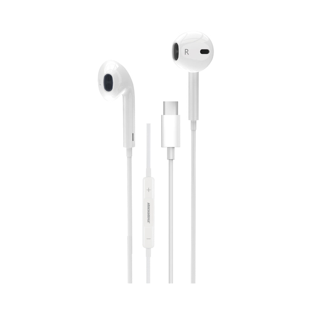 RockRose Solo TC  USB-C In-Ear Headphones with DAC - White